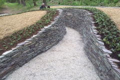 The Water Way installation by Paul Deery using crushed and found stones on the Karl Stirner Arts Trail