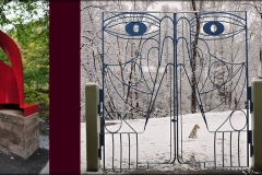 The Grace Gate artwork by Willie Cole on the Karl Stirner Arts Trail
