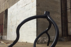 A closeup image of Black Steel Root by Steve Tobin on the Karl Stirner Arts Trail
